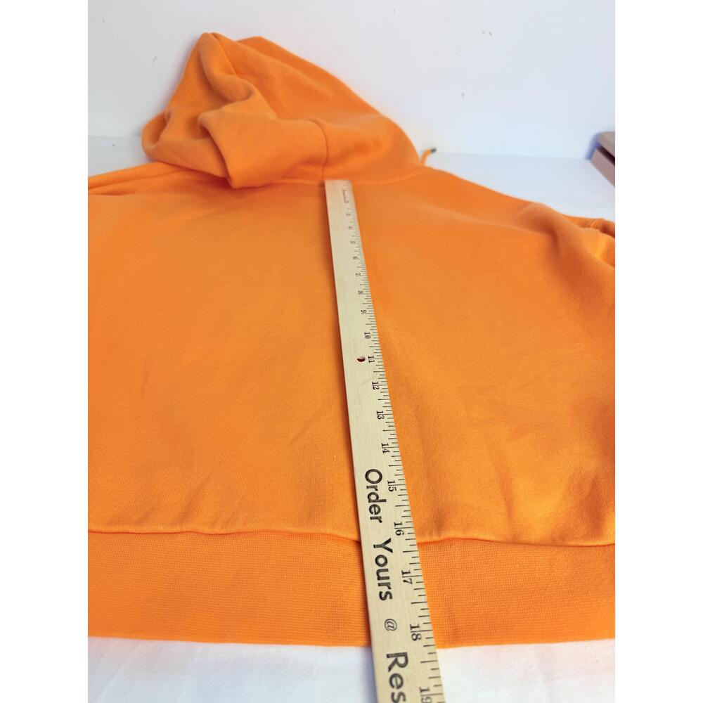 Under Armour Womens Orange Loose Drawstring Hood Long Sleeve Cropped ZipUp Hoodi - Picture 9 of 10